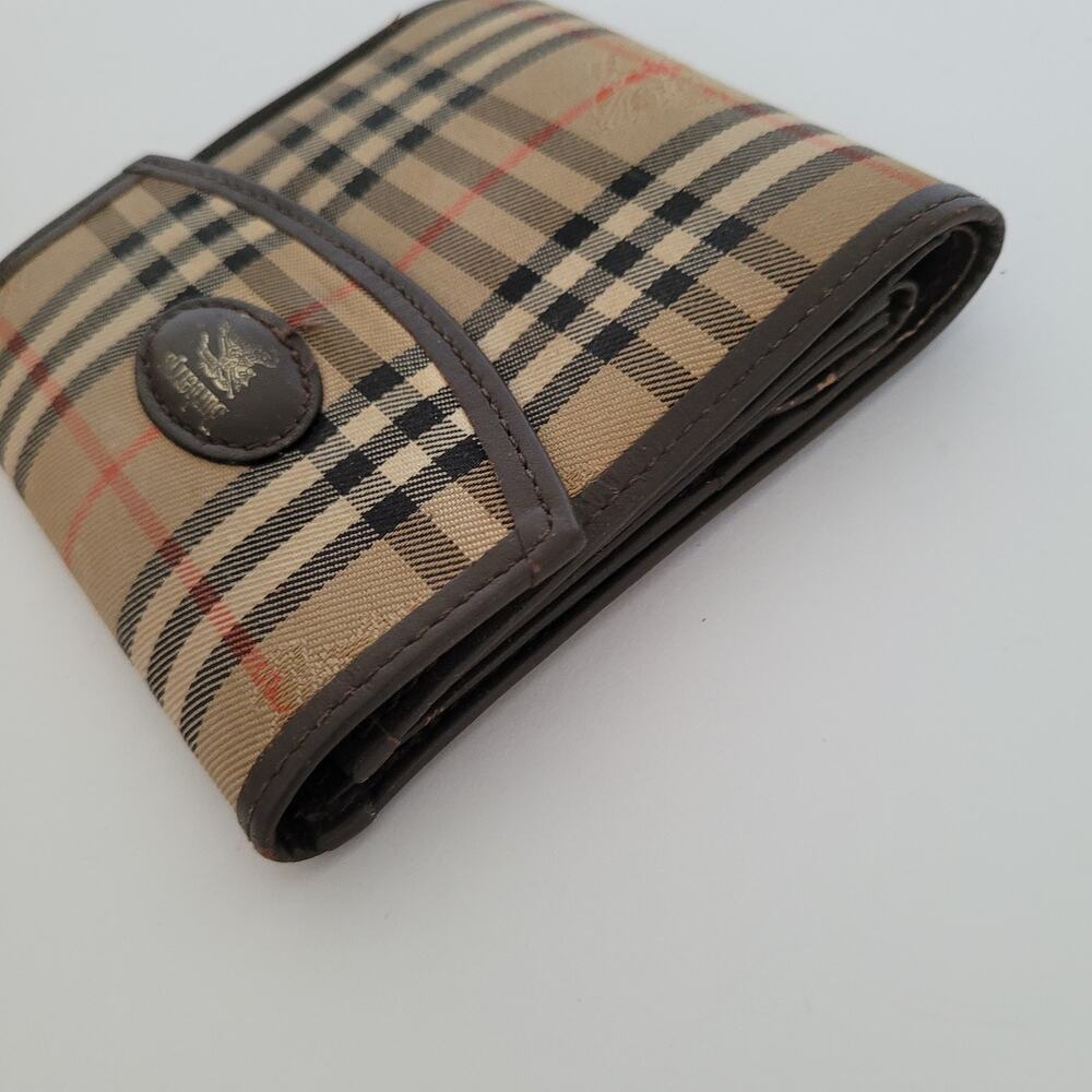 Vintage Burberrys Nova Check Bifold Wallet Coin Purse Classic Plaid Brown - Picture 12 of 14